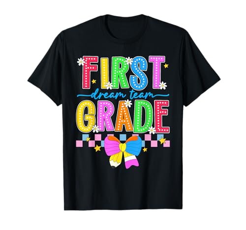 Niedliche erste Klasse Lehrer 1. Klasse Jungen Mädchen zurück zur Schule T-Shirt von Back to school Outfits.