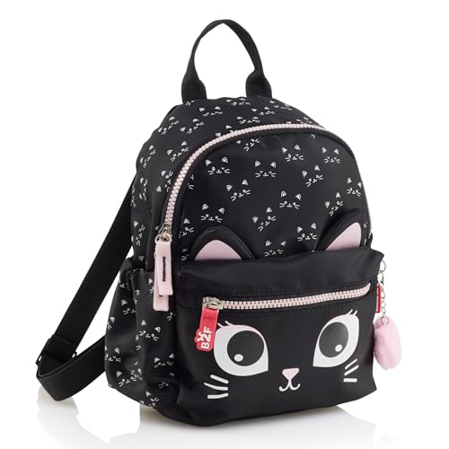 Back2Fun Unisex Kinder Mochila Mini 2 Comp. Gatita B2f Rucksack, Schwarz von Back2Fun