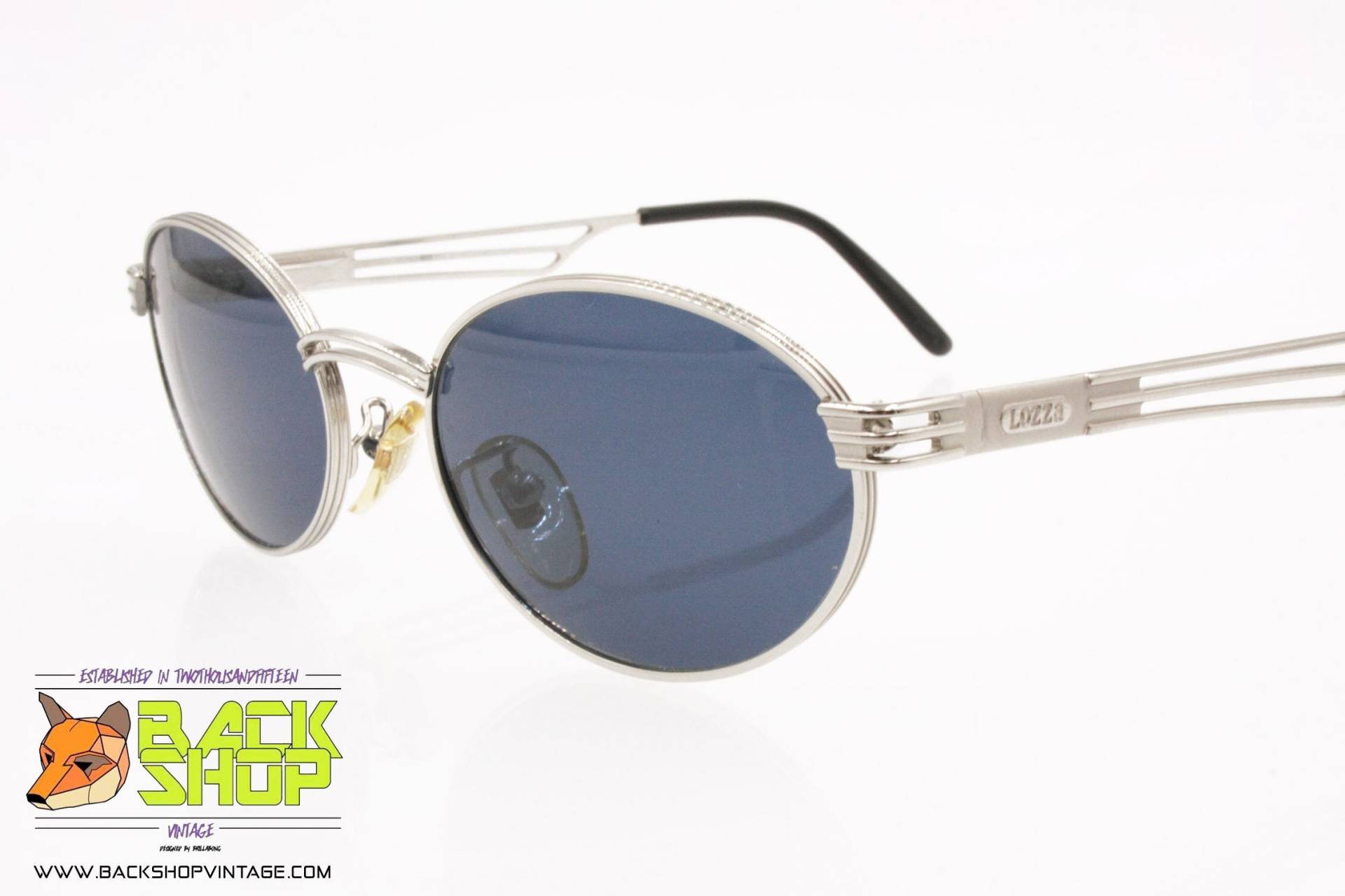 Lozza Mod. Sl1068 589, Vintage Herren Sonnenbrille Oval, Made in Italy, New Old Stock 1990Er Jahre von BackShopVintage