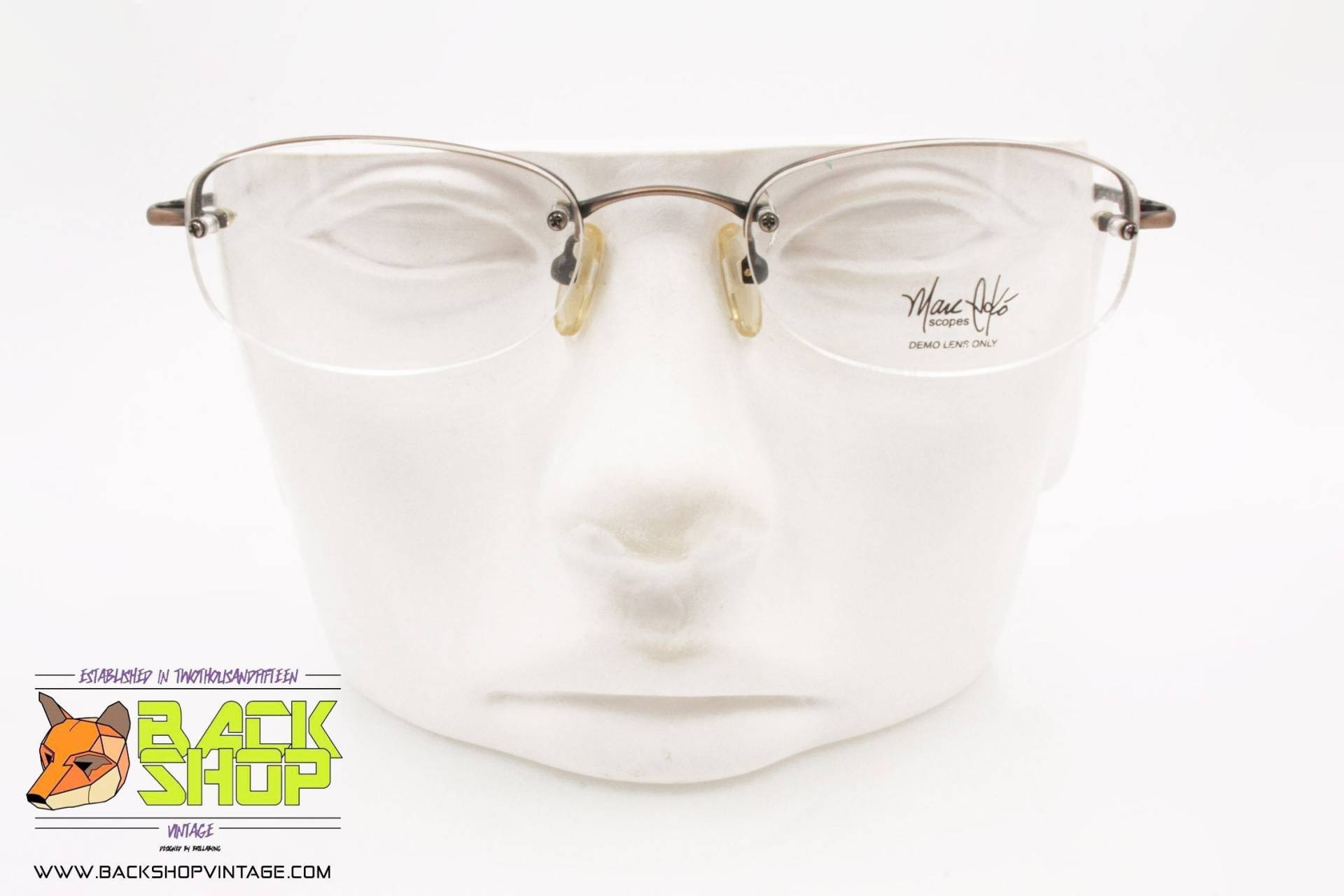 Marc Ecko Mod. 5006 Brn, Randlose Brillenfassung Geschraubte Gläser, New Old Stock von BackShopVintage