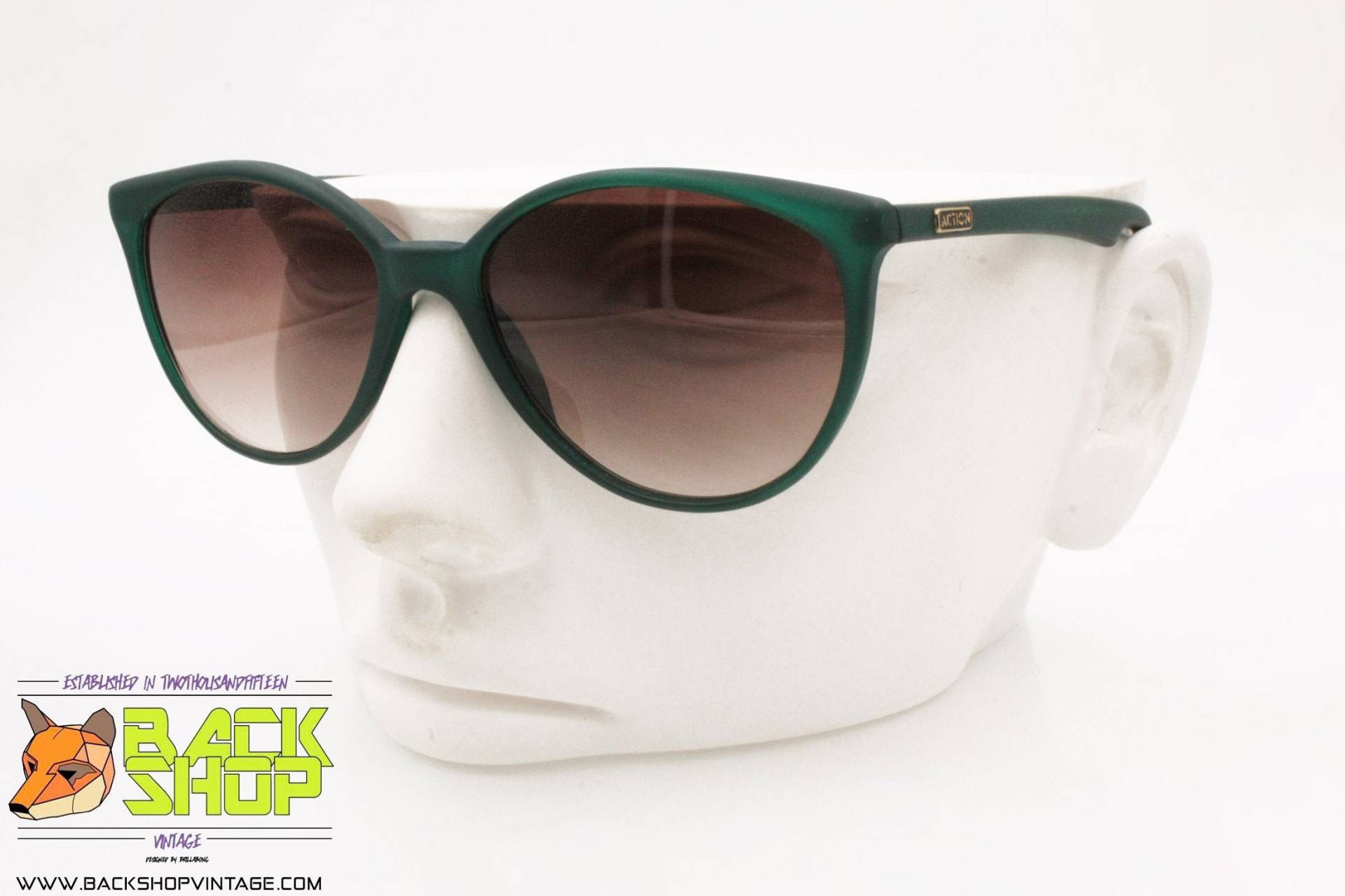 Trussardi Aktion Mod. Atr 14 T 23 Vintage Grüne Sonnenbrille Frauen, New Old Stock 1990Er Jahre von BackShopVintage