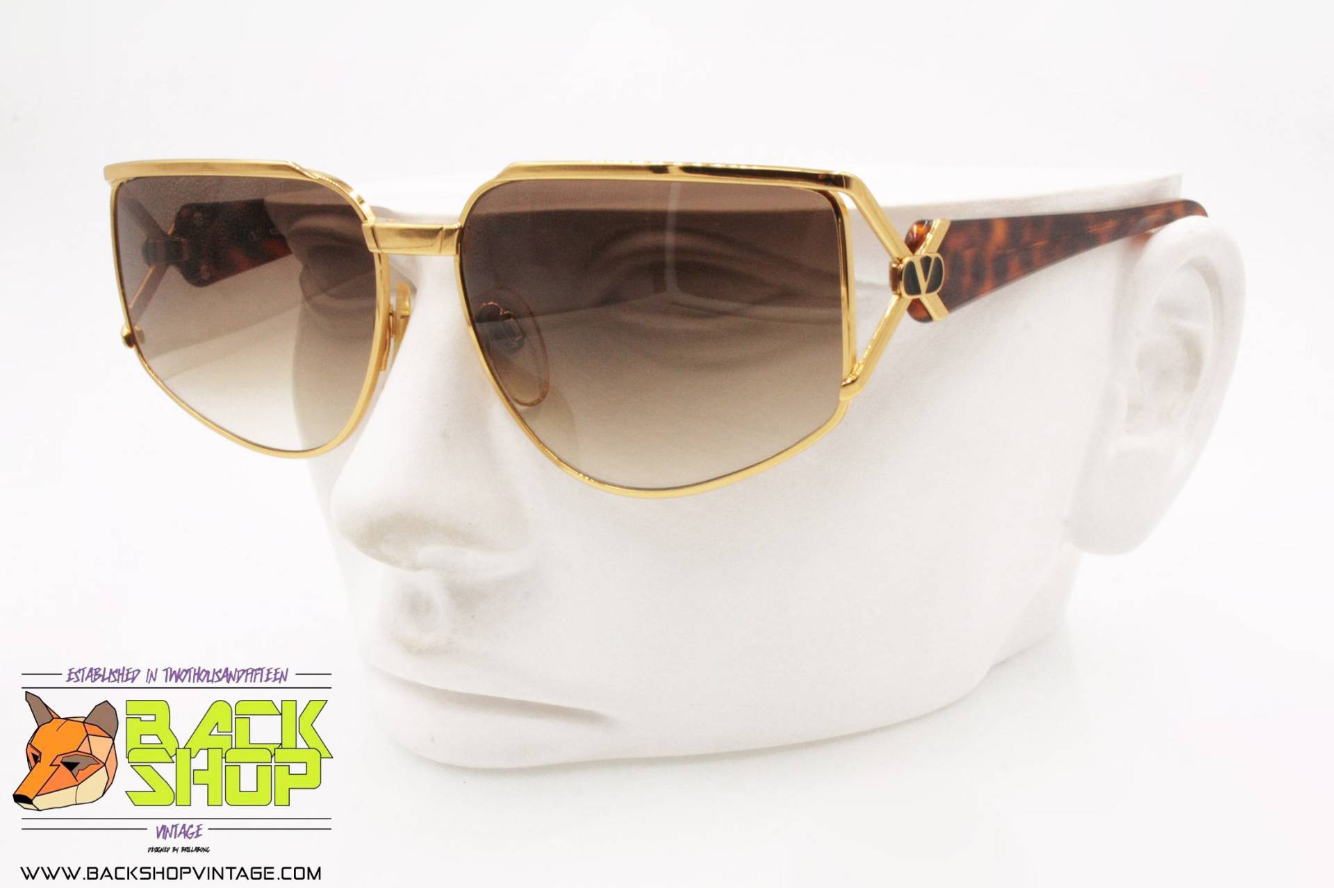 Valentino Mod. V599 903, Vintage Damen Sonnenbrille Made in Italy, New Old Stock 1980Er Jahre von BackShopVintage