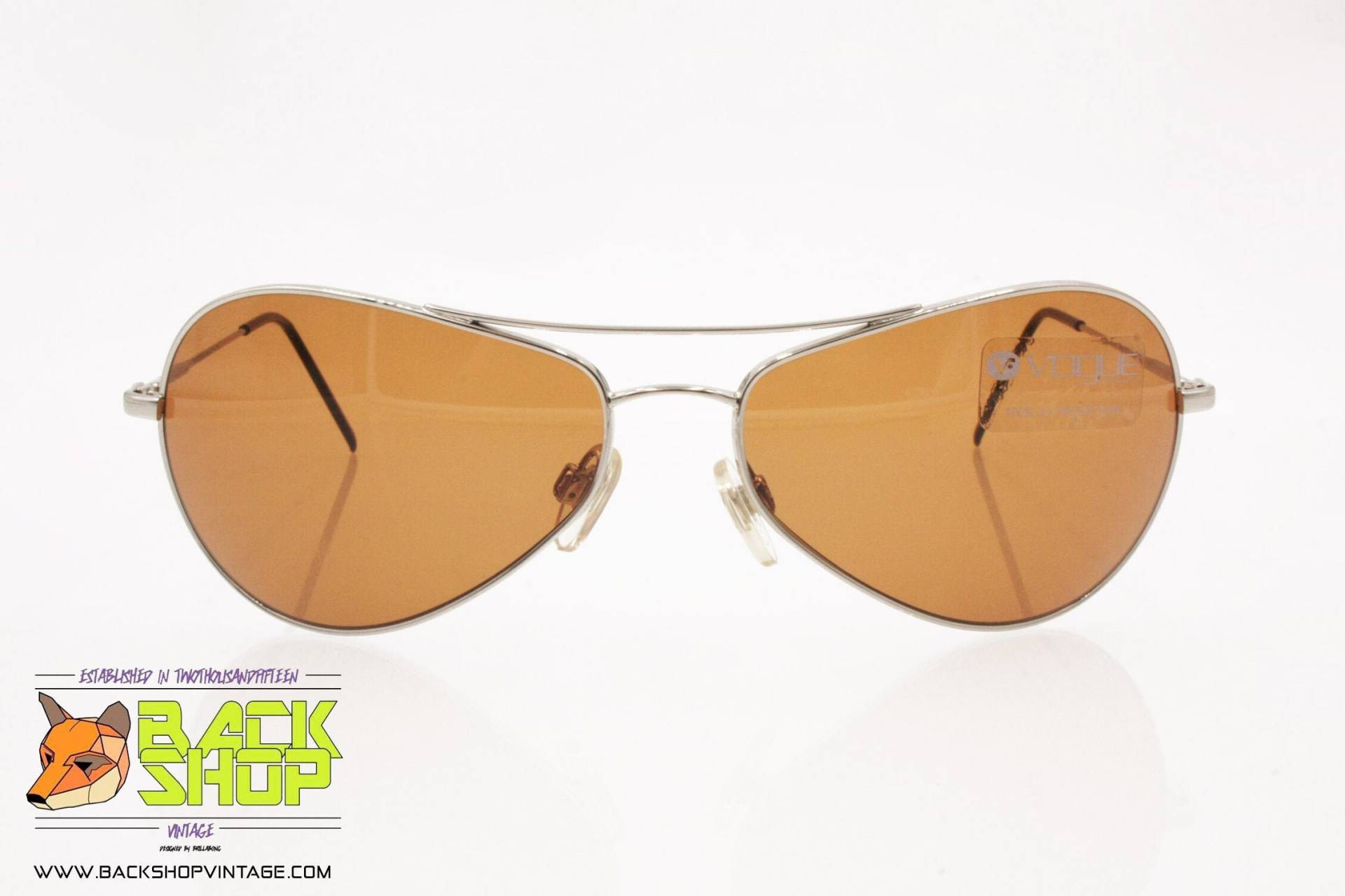 Vogue Mod. V3319-S 323/7 Sonnenbrille Pilotenbrille Silber, New Old Stock von BackShopVintage