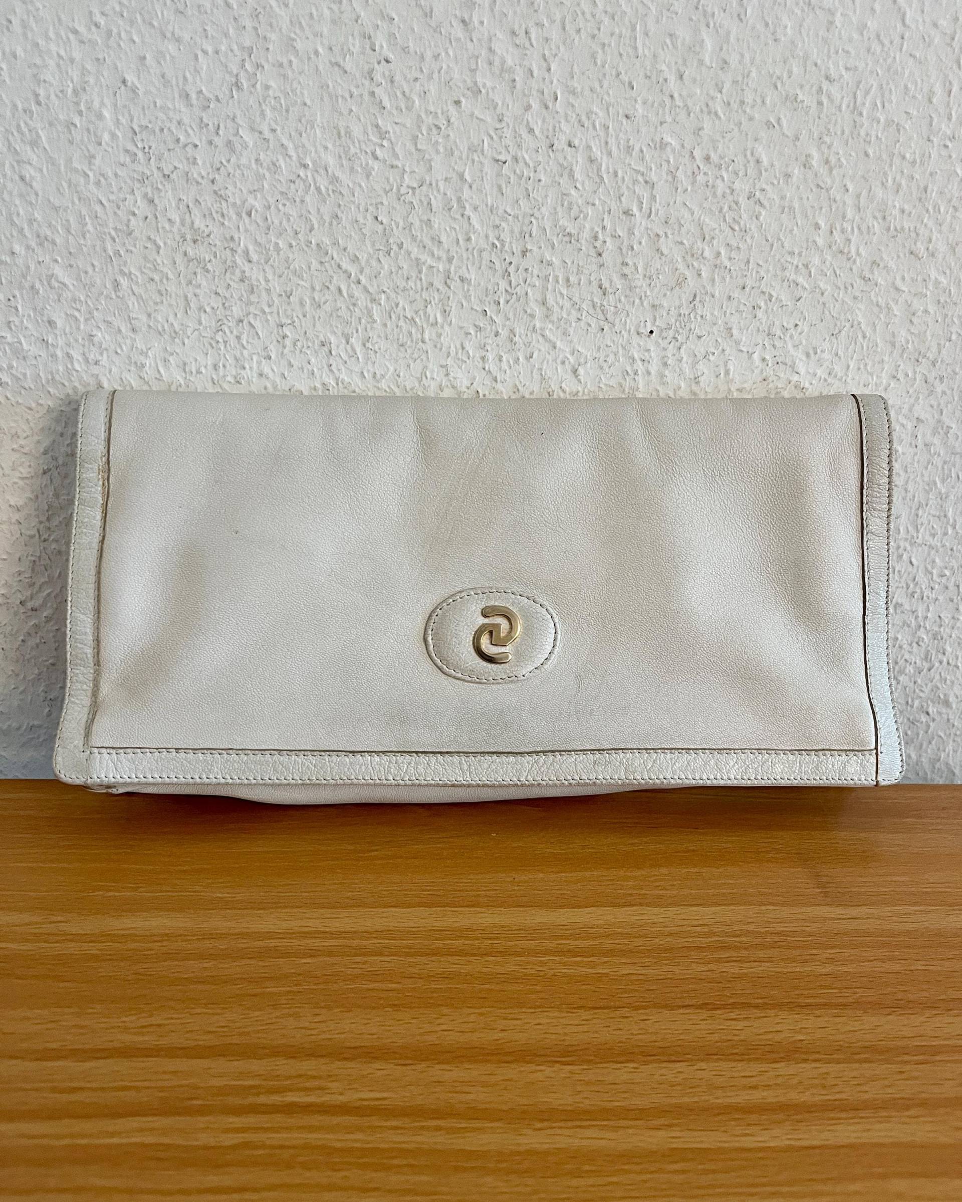 Bally Vintage 60Er Handtasche/Clutch Leder Creme von BackToFutureFashion
