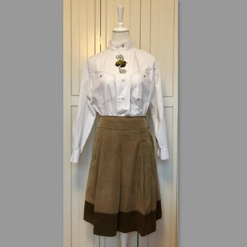 Bluse Betty Barclay Stickerei Baumwolle Weiß Vintage von BackToFutureFashion