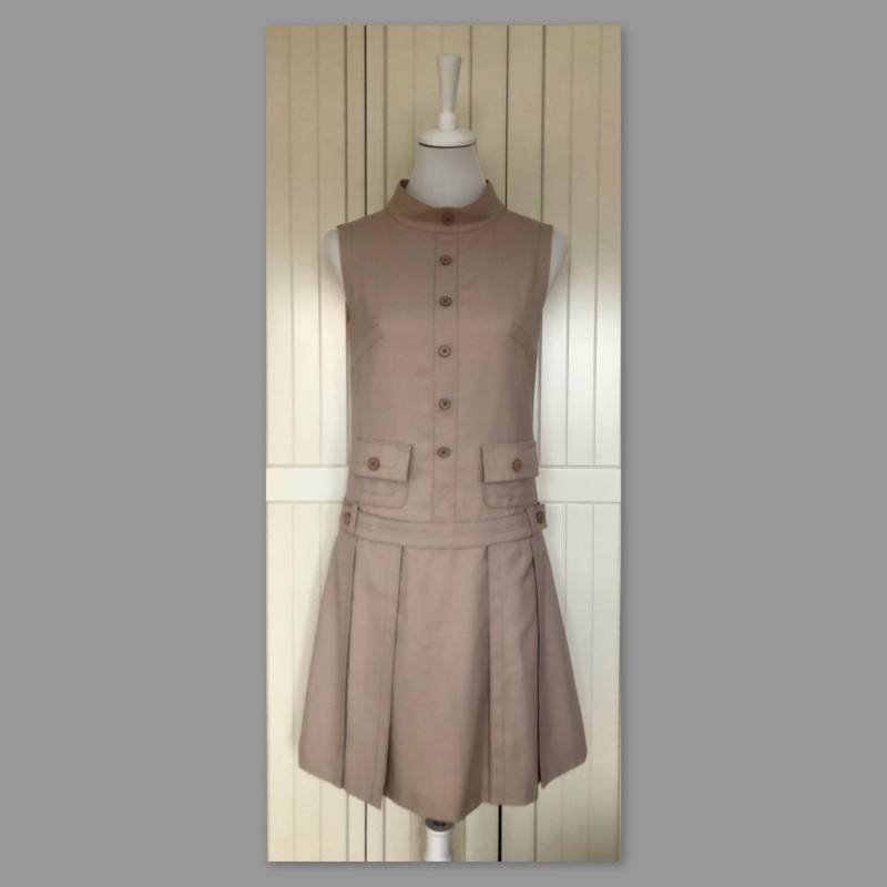 Designer Kleid Louis Féraud Wolle Beige Designer Kleid Louis Féraud Wolle Beige von BackToFutureFashion