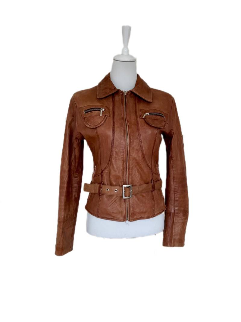 Lederjacke Aviatrix Braun von BackToFutureFashion