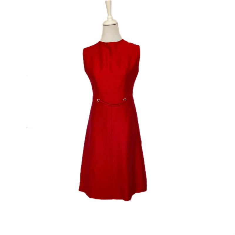 Vintage 60-70Er Cocktailkleid En Party Modell Strasssteine Rot von BackToFutureFashion