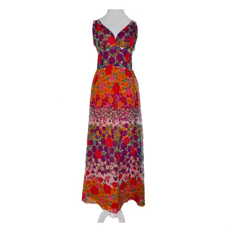 Vintage 70Er Abendkleid S Modell Bunt von BackToFutureFashion