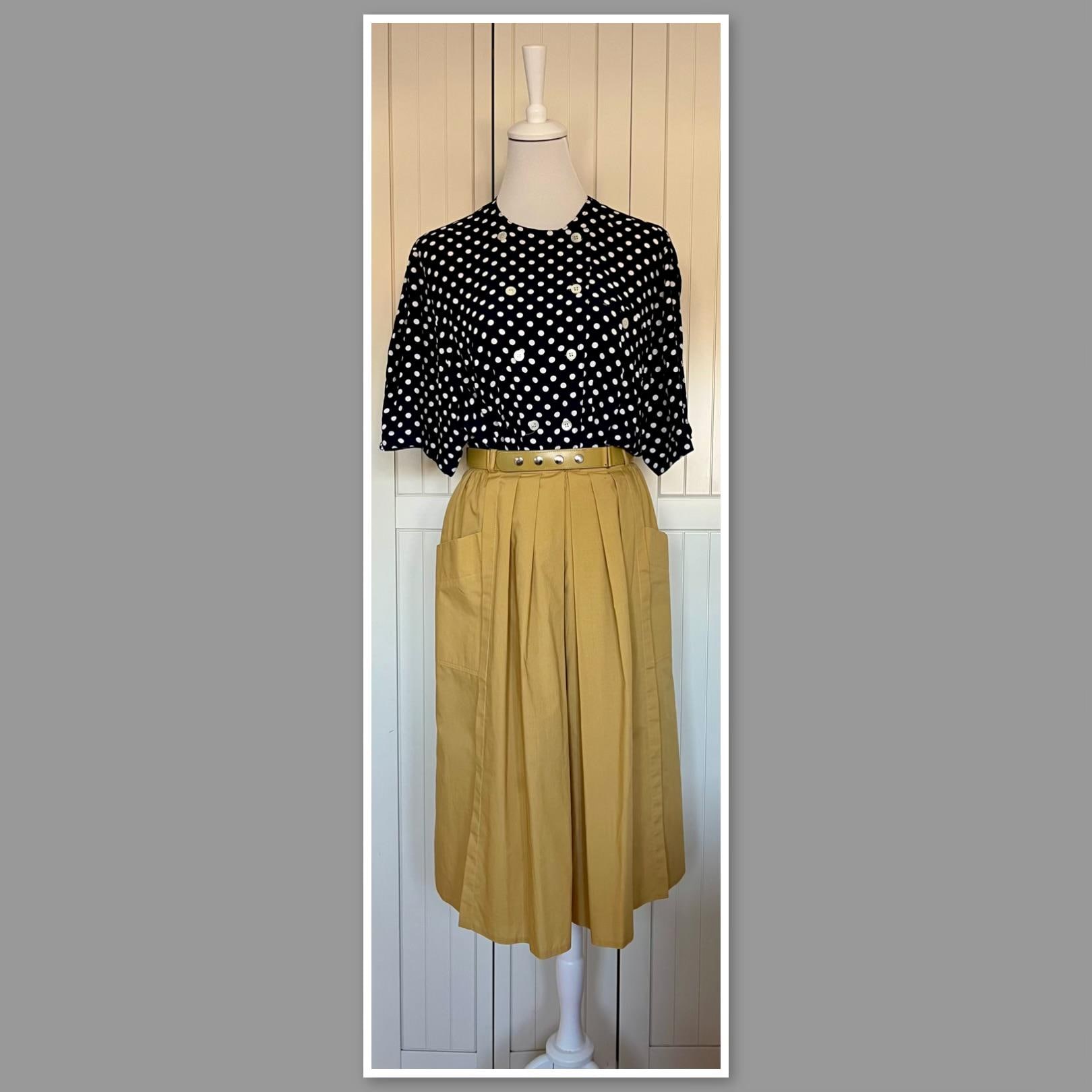 Vintage 80Er Hosenrock Bardehle Gürtel Gelb von BackToFutureFashion