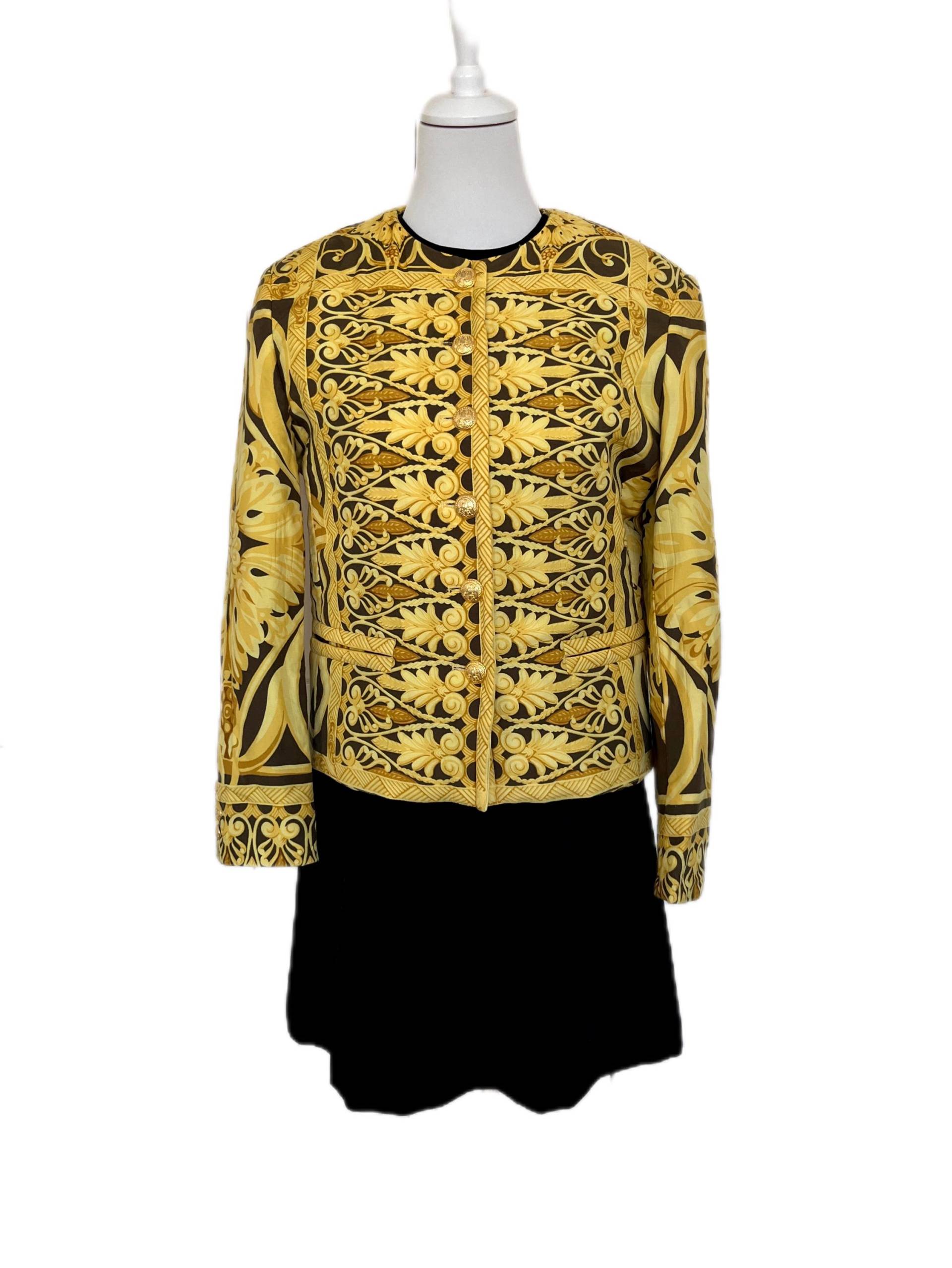 Vintage 80Er Jacke Mondi Gelb Braun von BackToFutureFashion