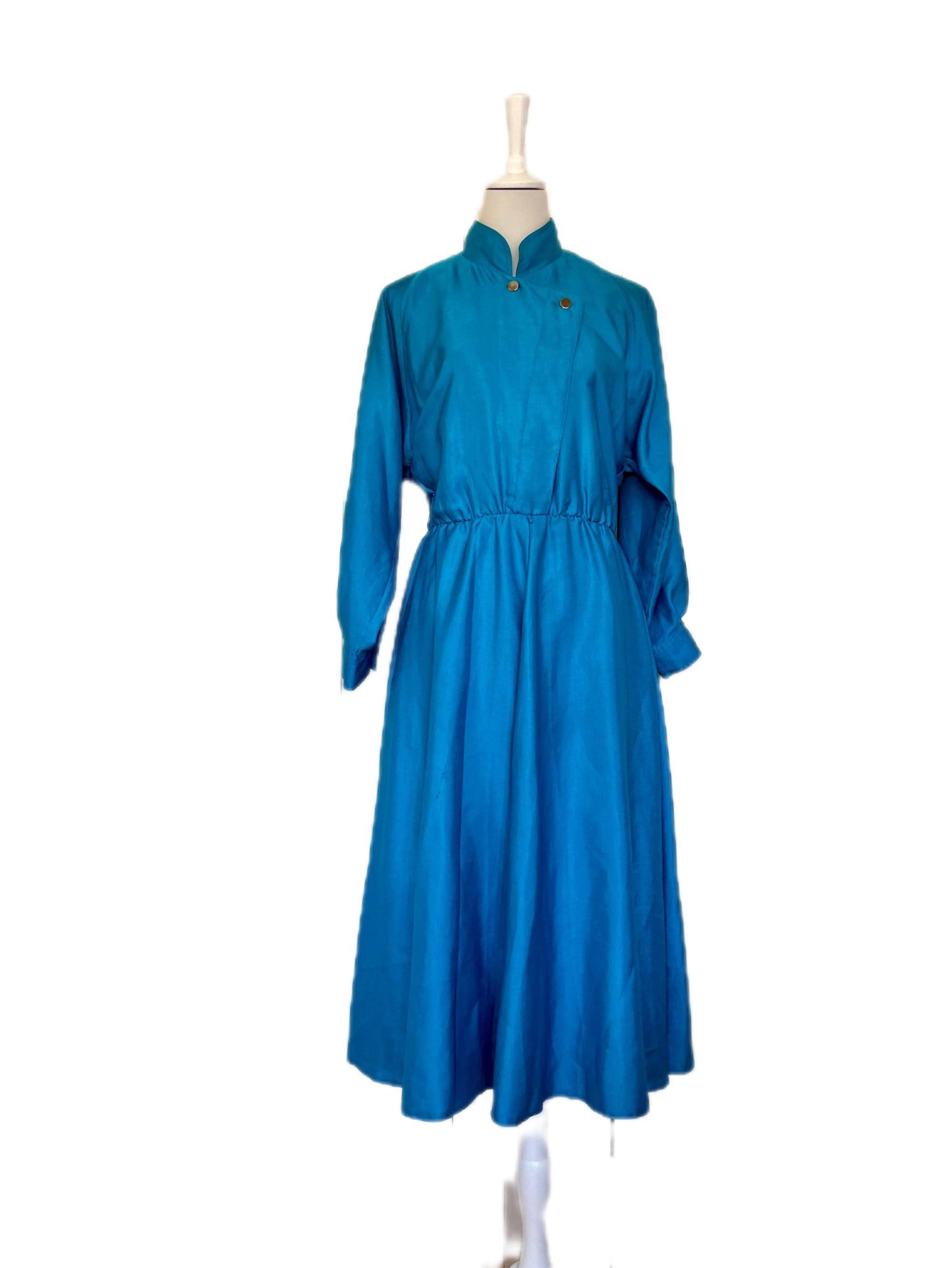 Vintage 80Er Kleid Betty Barclay Blau von BackToFutureFashion