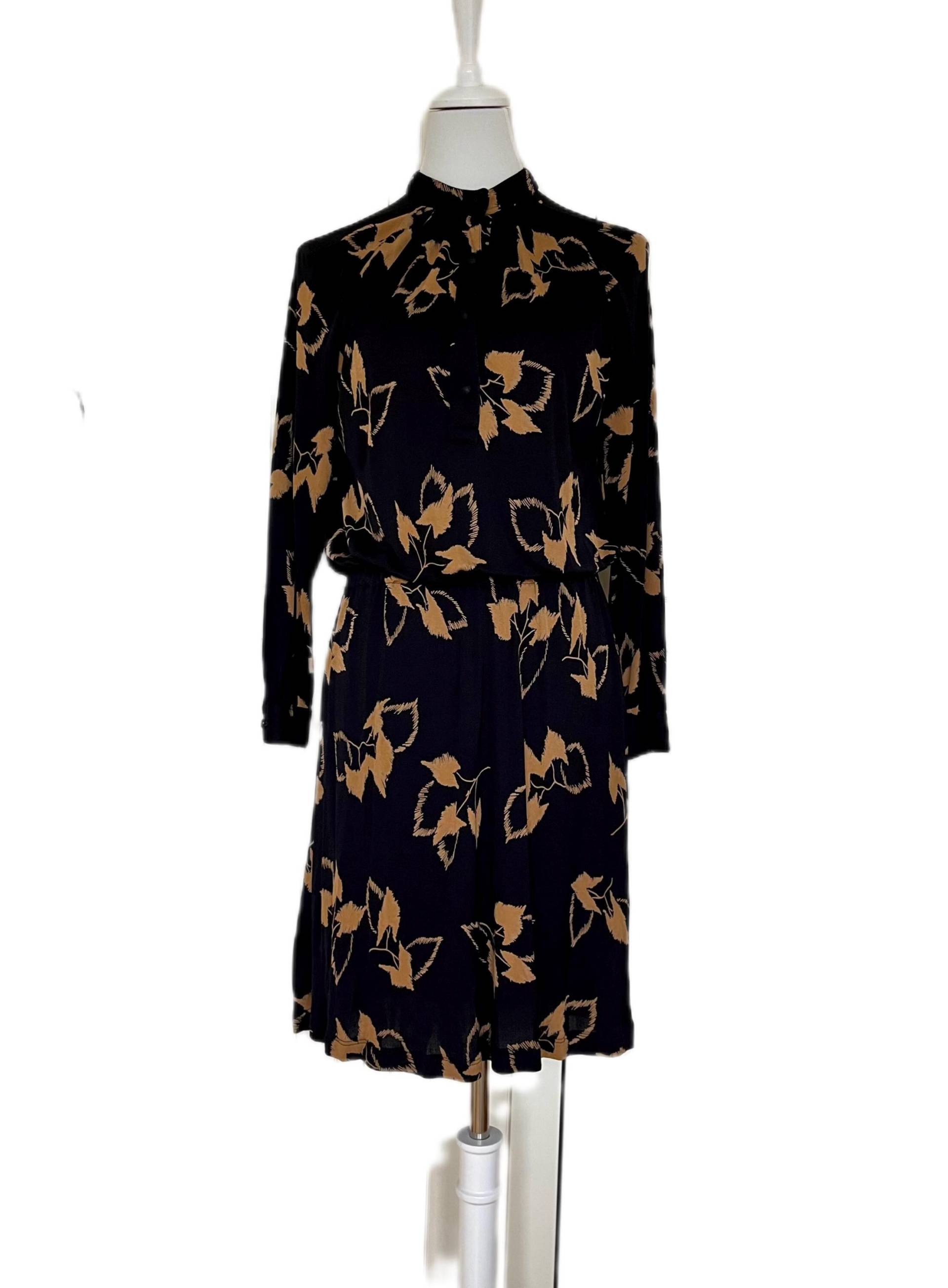 Vintage 80Er Kleid Rodier Paris Schwarz Beige von BackToFutureFashion