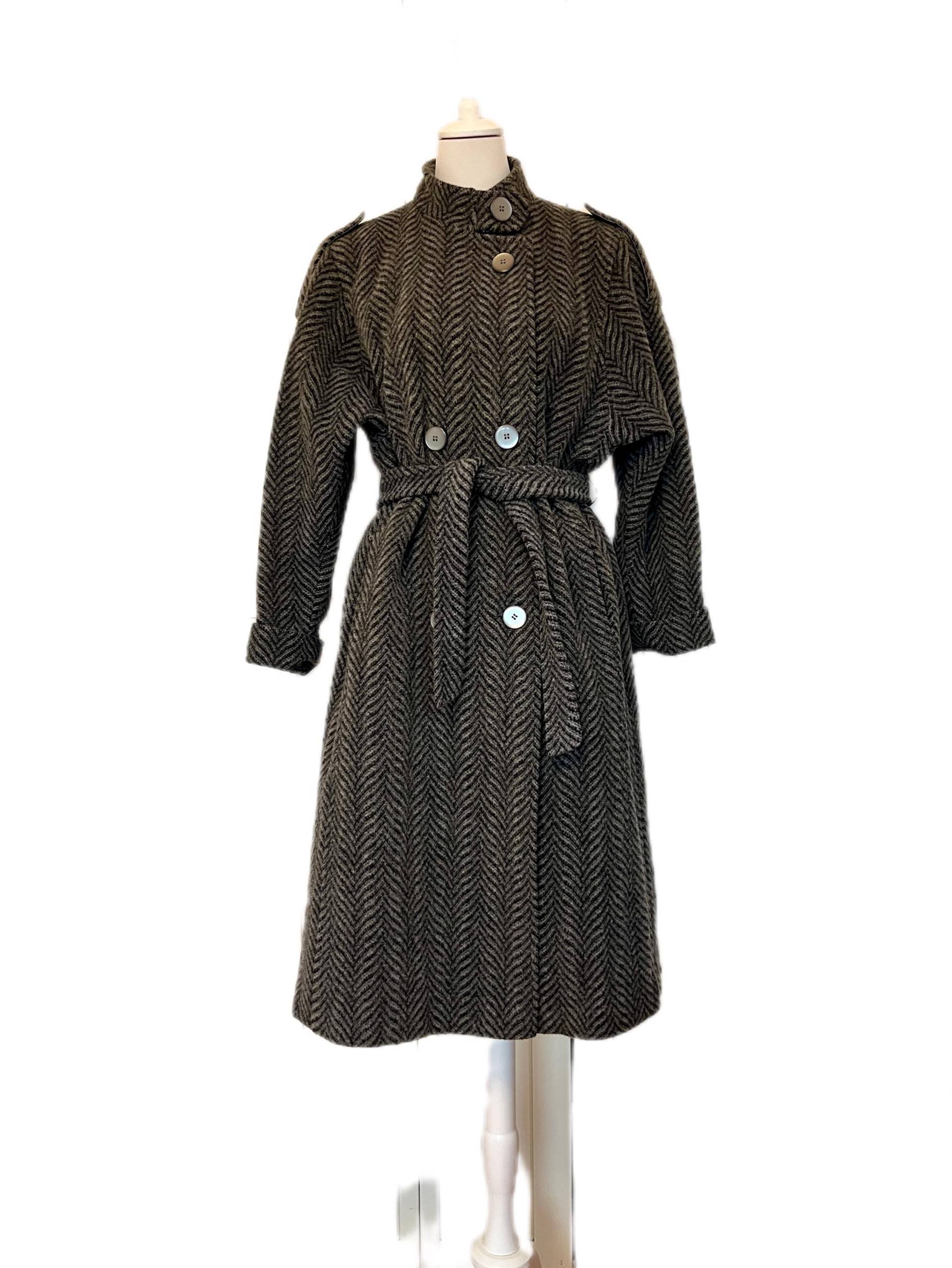 Vintage 80Er Mantel Veb Modellkleidung Erfurt Grau von BackToFutureFashion