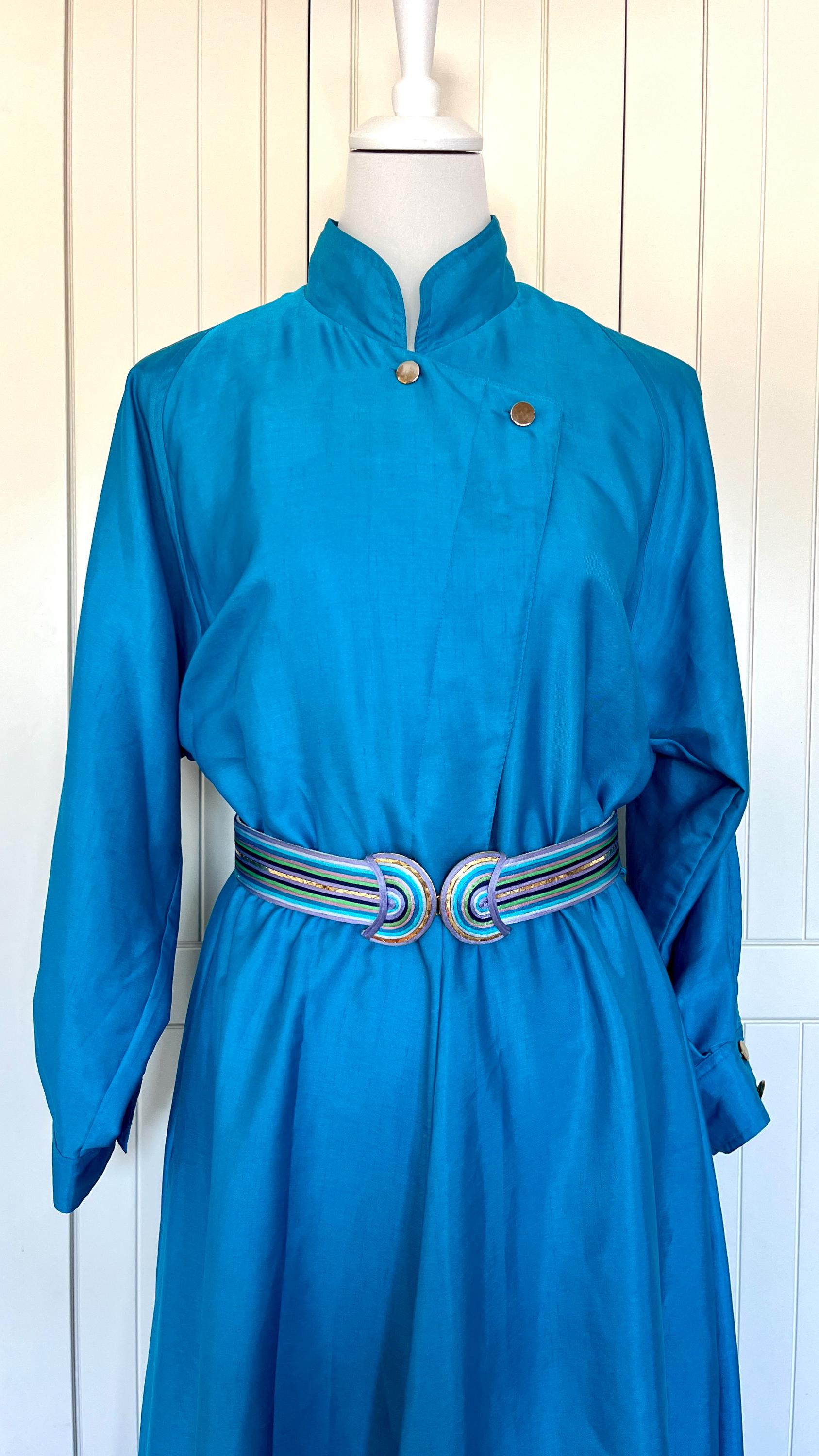 Vintage Gürtel Elle Bijou Wien Blau Lila Grün Gold von BackToFutureFashion