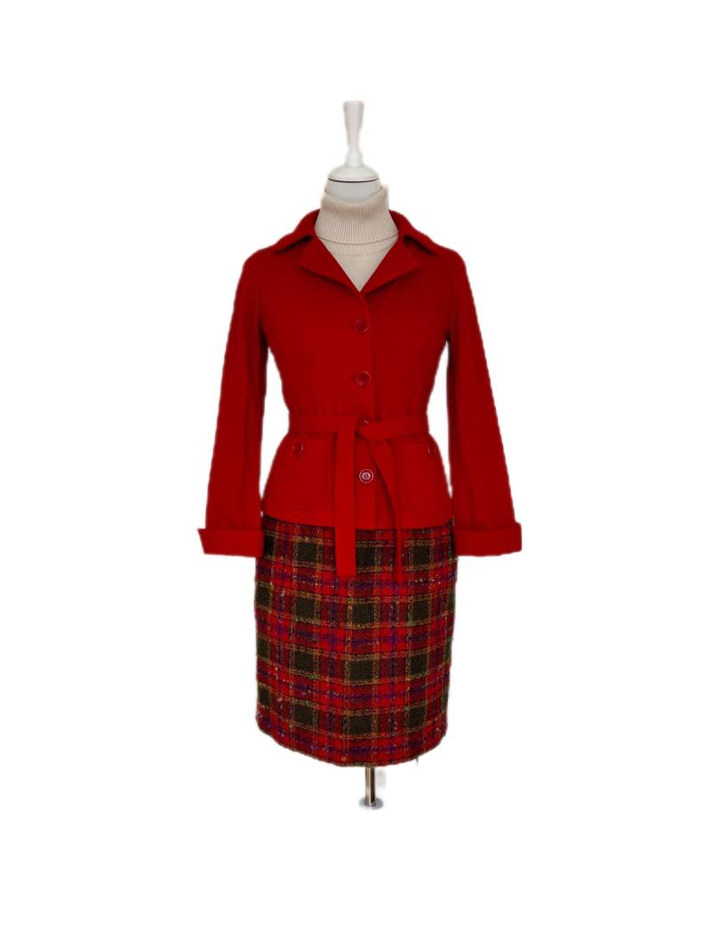 Vintage Wolljacke Gérard Darel Rot von BackToFutureFashion