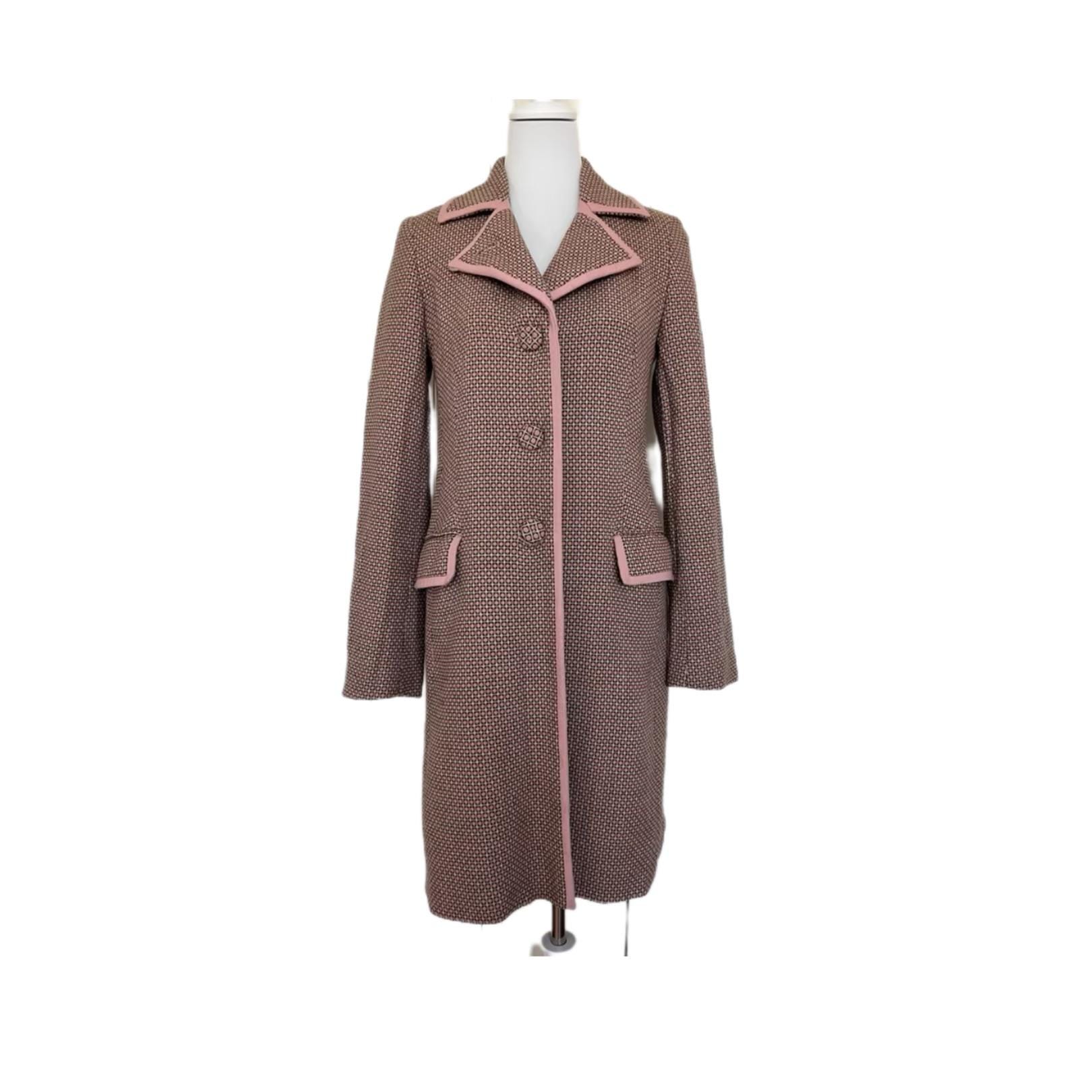 Vintage Wollmantel Laura Ashley Rosa Braun Beige von BackToFutureFashion