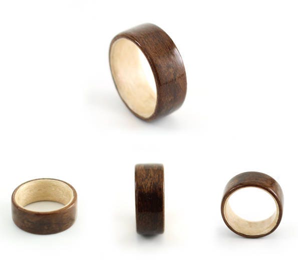 Holzring Handgefertigt Aus Walnussholz Und Bergahorn, Ahorn Bugholz Ring, Nussbaum Holzring Handgefertigt Aus Walnussholz Und Bergahorn, Ahorn Bugholz Ring, Nussbaum von BackToTheWoodsShop