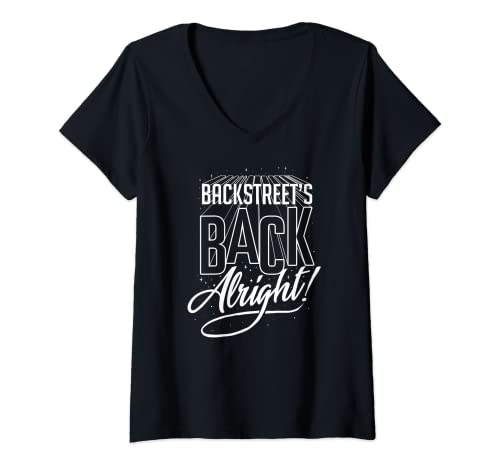 Backstreet Boys – Backstreets Back Alright Cosmic T-Shirt mit V-Ausschnitt von Backstreet Boys