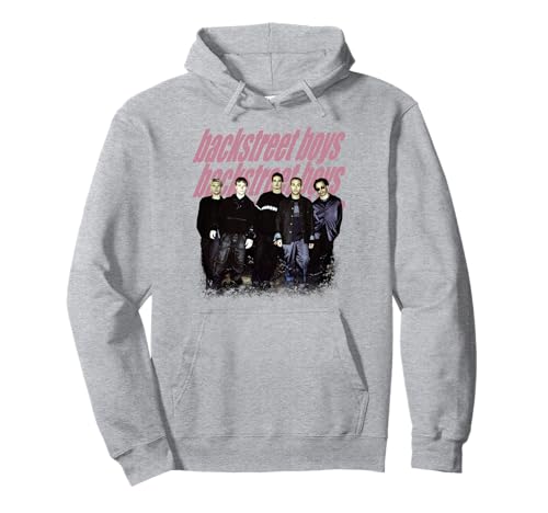 Backstreet Boys – Group Photo Repeat Logo Heather Grey Pullover Hoodie von Backstreet Boys
