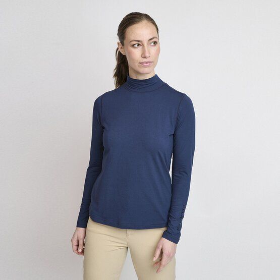 Backtee First Skin Turtle Neck Mock Unterzieher navy von Backtee