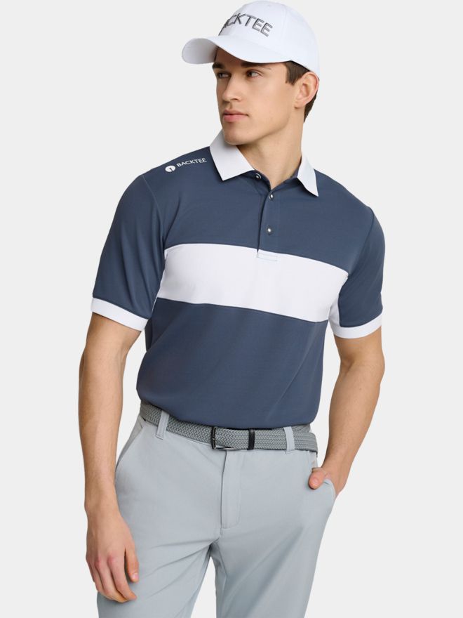 Backtee Focus Halbarm Polo navy von Backtee