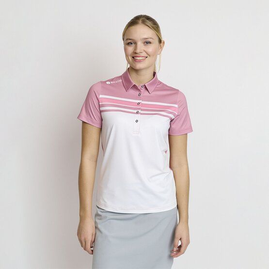 Backtee Ladies Vertical Halbarm Polo rosa von Backtee