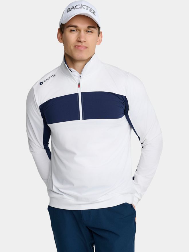 Backtee Long Drive Baselayer Stretch Midlayer weiß von Backtee