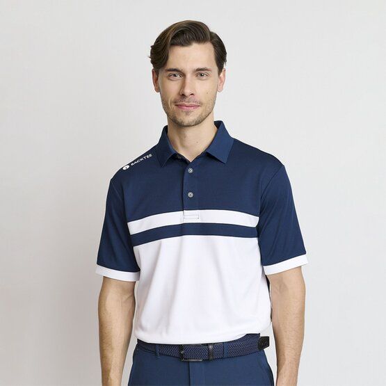 Backtee Mens Academy Halbarm Polo navy von Backtee