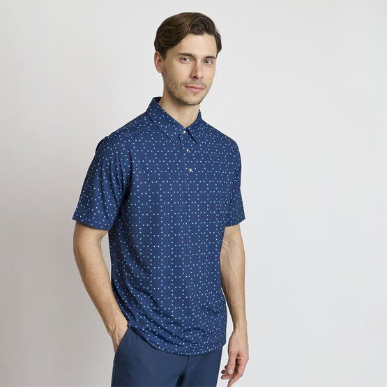 Backtee Mens Icon Halbarm Polo navy von Backtee
