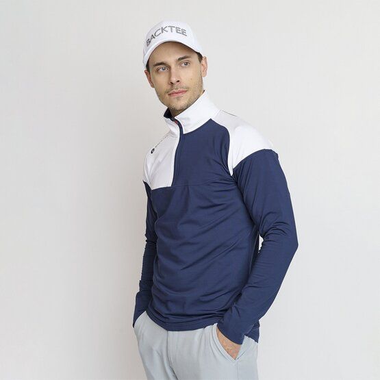 Backtee Mens Major Baselayer Stretch Midlayer navy von Backtee