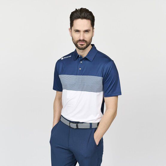 Backtee Mens Masters Halbarm Polo navy von Backtee