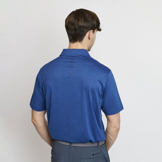Backtee Mens Melange Halbarm Polo navy von Backtee