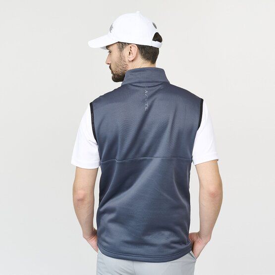 Backtee Mens Shield Midlayer Slipover Windstopp Weste blau von Backtee
