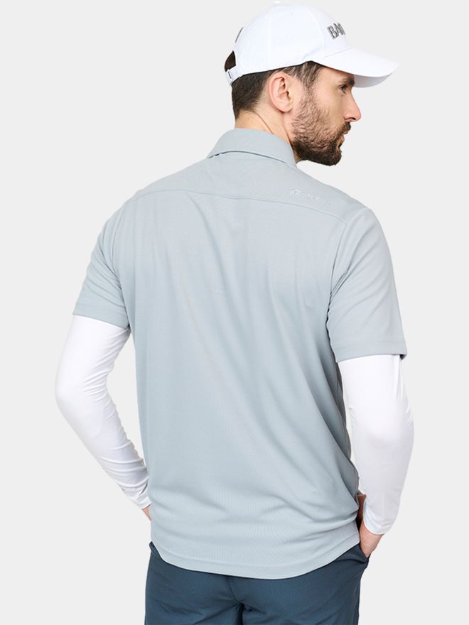 Backtee Performance Halbarm Polo grau von Backtee