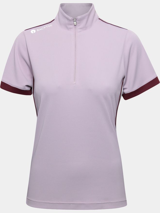 Backtee Zip Halbarm Polo beere von Backtee