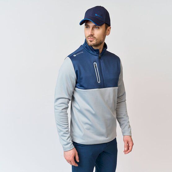 Backtee Zipneck Shield Thermo Midlayer grau von Backtee