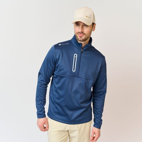Backtee Zipneck Shield Thermo Midlayer navy von Backtee