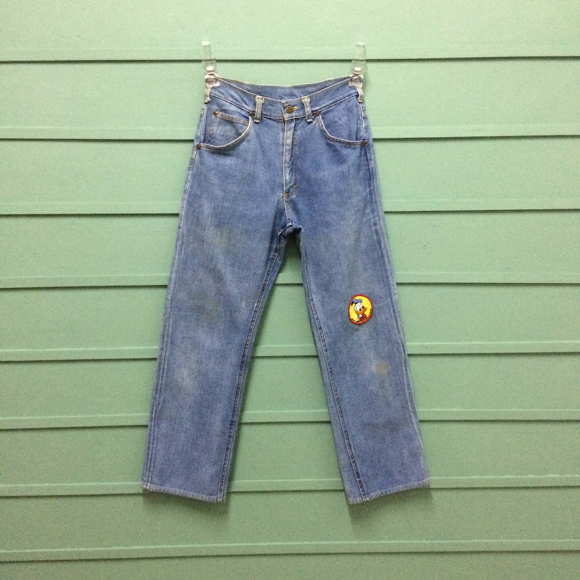 Größe 27 Vintage High Waisted Lee Riders Jeans Medium W27 L27 90S Wash Grunge Petite Denim Straight Leg von BackyardFashion