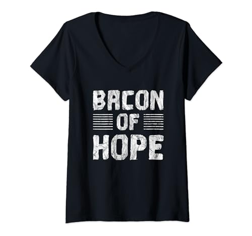 Damen Bacon of Hope T-Shirt mit V-Ausschnitt von Bacon of Hope