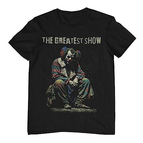 Bad Attitudes - The Greatest Show T-Shirt - Trauriger Clown - Aesthetic Emo Gothic Grunge Outfit aus nachhaltiger Baumwolle (as3, Alpha, x_l, Regular, Regular) von Bad Attitudes