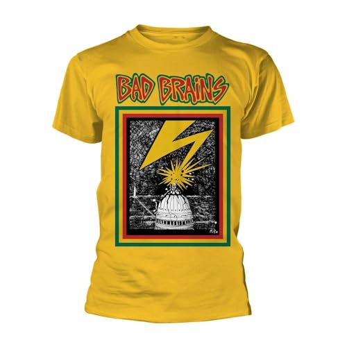 Bad Brains Männer T-Shirt gelb XXL 100% Baumwolle Band-Merch, Bands Bad Brains Männer T-Shirt gelb XXL 100% Baumwolle Band-Merch, Bands von Bad Brains