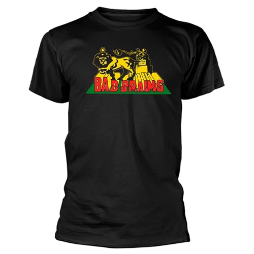 Bad Brains Unisex Erwachsene Lion Crush T-Shirt, Schwarz , 3XL Bad Brains Unisex Erwachsene Lion Crush T-Shirt, Schwarz , 3XL von Bad Brains