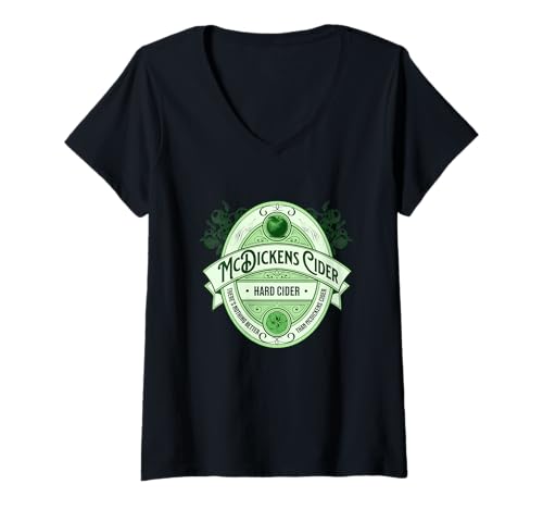 Damen McDickens Apfelwein T-Shirt mit V-Ausschnitt Damen McDickens Apfelwein T-Shirt mit V-Ausschnitt von Bad Decision Club