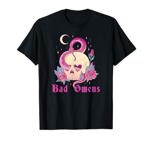 Bad Omens Schlange und Totenkopf Grunge Goth Damen Bad Omens T-Shirt von Bad Omens Co.