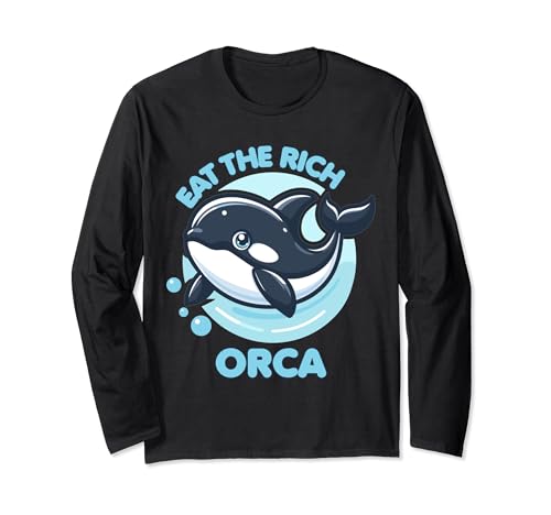 Eat The Rich Orca Grafik-T-Shirts für Herren, Damen, Jungen und Mädchen Langarmshirt von Bad Omens Co.