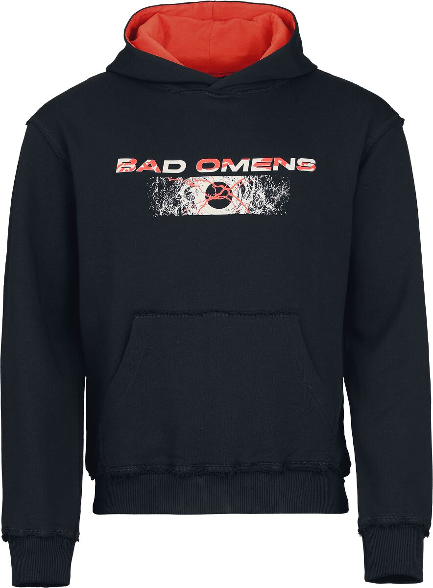 Bad Omens Logo Kapuzenpullover schwarz rot in M von Bad Omens