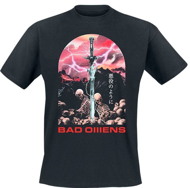 Bad Omens T-Shirt - Fantasy Sword - S bis M - für Männer - Größe S - schwarz  - Lizenziertes Merchandise! von Bad Omens