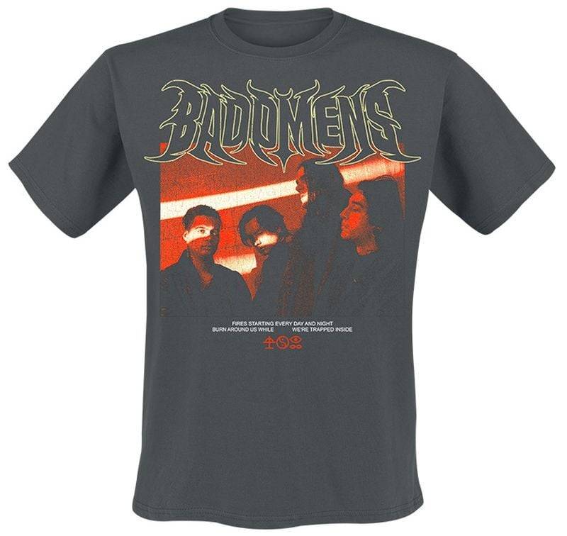 Bad Omens T-Shirt - Fires Starting Every Day And Night - S bis 4XL - für Männer - Größe XXL - dunkelgrau  - Lizenziertes Merchandise! von Bad Omens