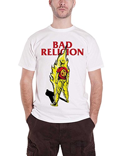 Bad Religion T Shirt Boy on Fire Suffer Band Logo offiziell Herren Nue Weiß XXL von Bad Religion
